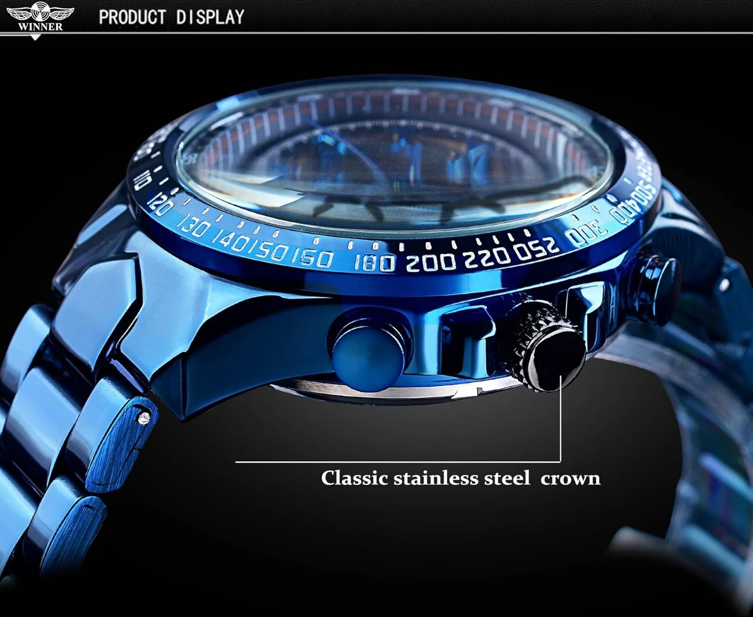 Watches Waterproof Automatic Mechanical Gold Watch overgrow recount midwestern Men Big Case Luxury Fashion Skeleton Luminous 