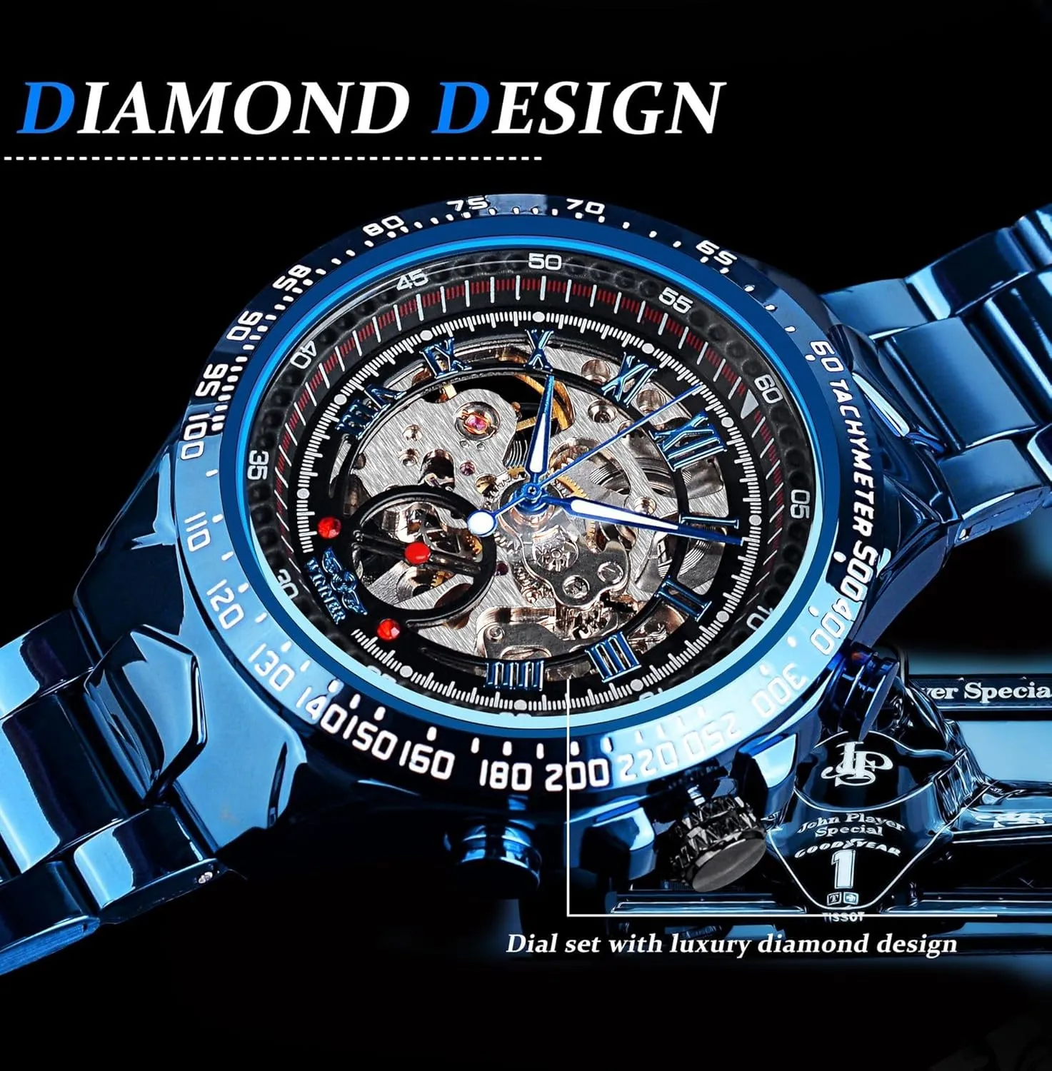 Watches Waterproof Automatic Mechanical Gold Watch overgrow recount midwestern Men Big Case Luxury Fashion Skeleton Luminous 