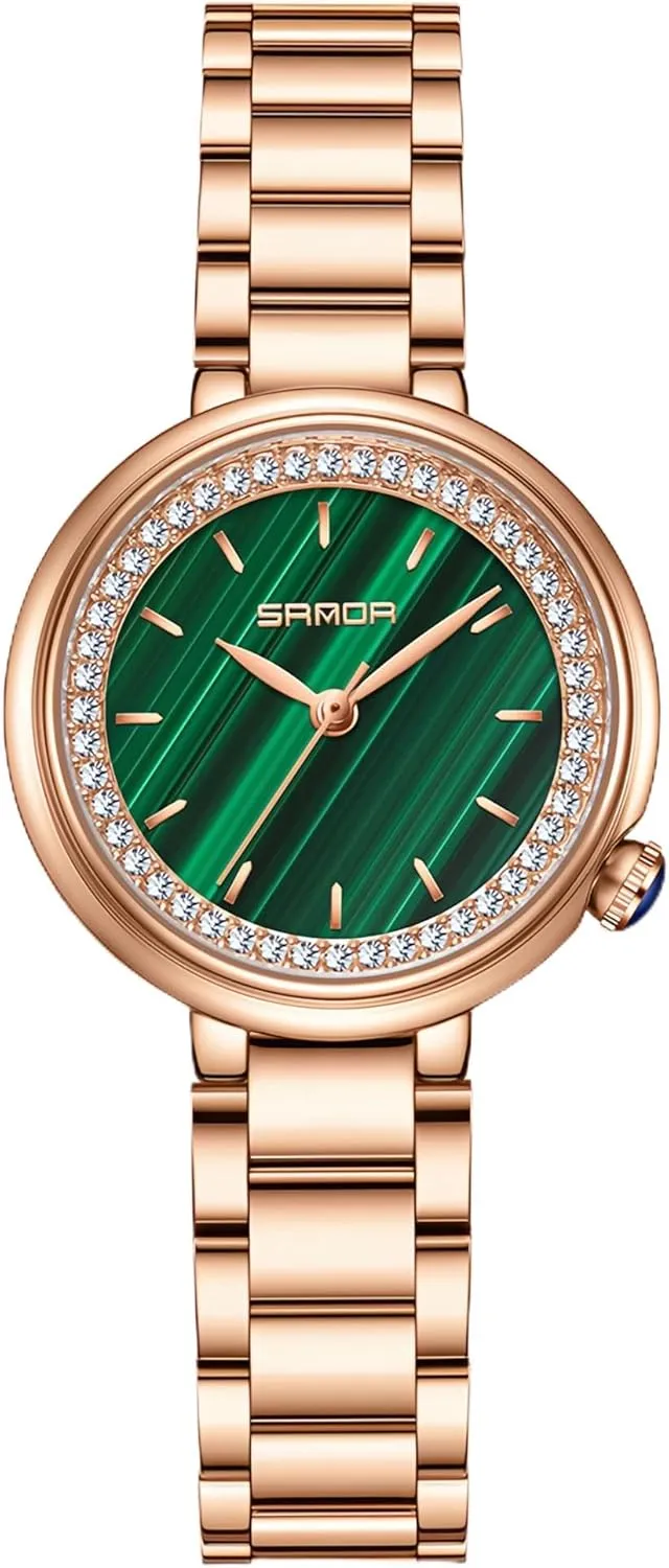 Watches Waterproof Diamond Dial for Womens Wrist Watch editorial with Steel Bracelet and Leather Band Gosasa Dainty Ladies Quartz Watch Elegant Dress Analog Female 