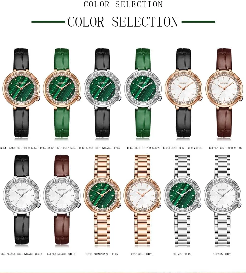 Watches Waterproof Diamond Dial for Womens Wrist Watch editorial with Steel Bracelet and Leather Band Gosasa Dainty Ladies Quartz Watch Elegant Dress Analog Female 