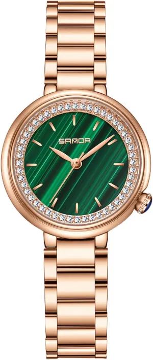 Watches Waterproof Diamond Dial for Womens Wrist Watch editorial with Steel Bracelet and Leather Band Gosasa Dainty Ladies Quartz Watch Elegant Dress Analog Female 