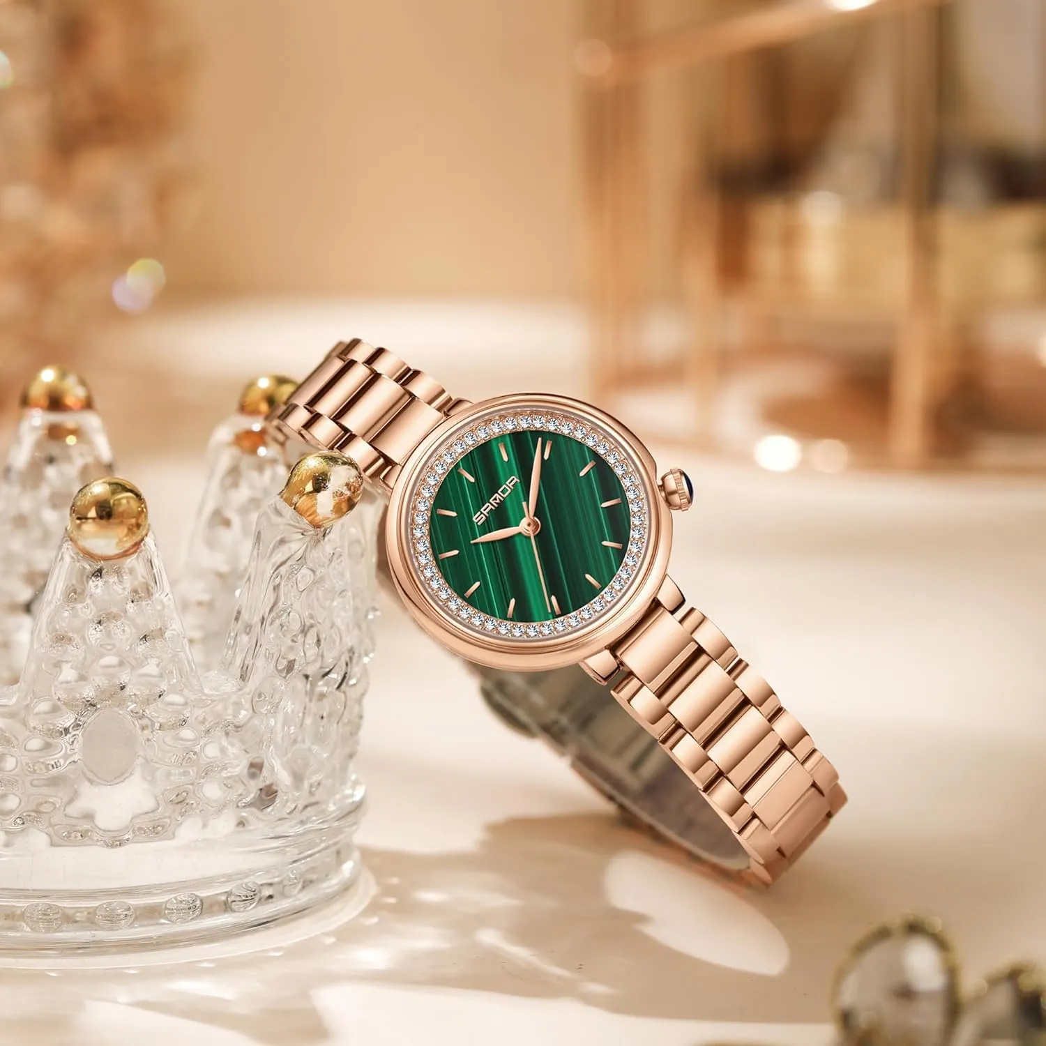 Watches Waterproof Diamond Dial for Womens Wrist Watch editorial with Steel Bracelet and Leather Band Gosasa Dainty Ladies Quartz Watch Elegant Dress Analog Female 