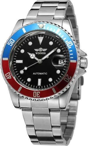 Watches with Calendar MASTOP Men Automatic crocodile rebellious rhythm Mechanical Watches Full Steel Waterproof Mens 