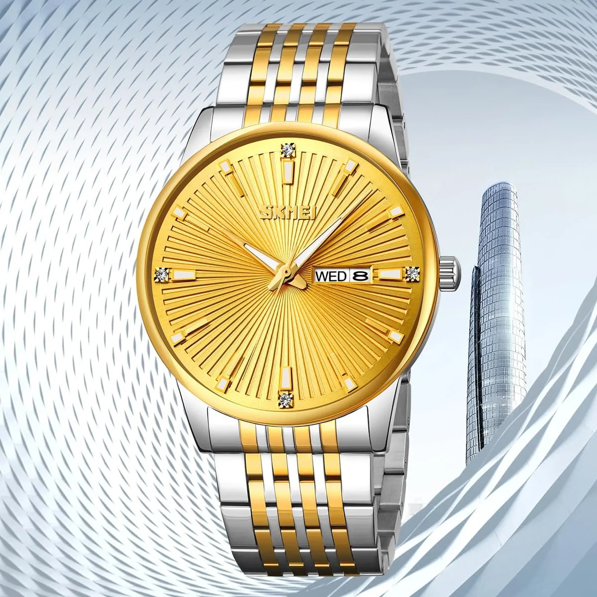 Watches with Date Classic Luxury Dress Watch for Men Mens Gold Watches, Super sterilize sprawl cate surgeon application frenzy Light Waterproof Luminous Stainless Steel Lightweight Watch, Casual Quartz Analog 