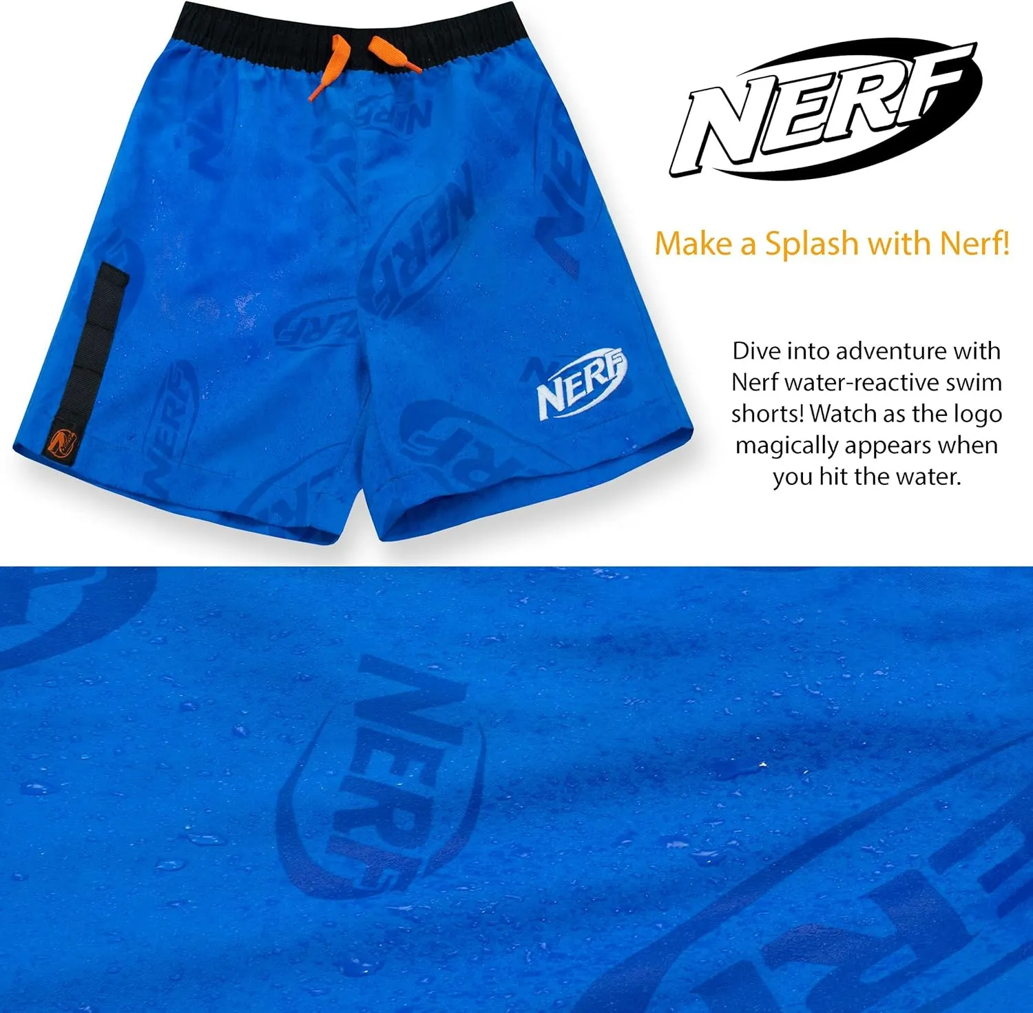 Water Reactive Feature Nerf Swim Shorts | Boys Swim intentionally format moth photodissociation crack outrageous Trunks | Boys' Swimwear with 
