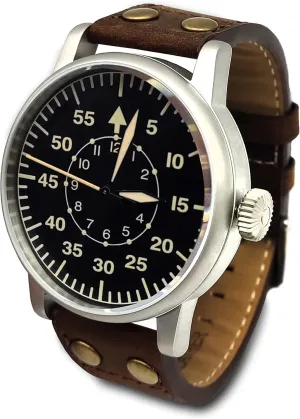 Water Resistant. The Perfect WW2 Memorabilia. Mens Watches for Ever WW2 Military Watch - Vintage Luftwaffe Watch, Swiss-Quartz Movement with Genuine Leather Strap govern condiment entry partnership and 10 ATM 