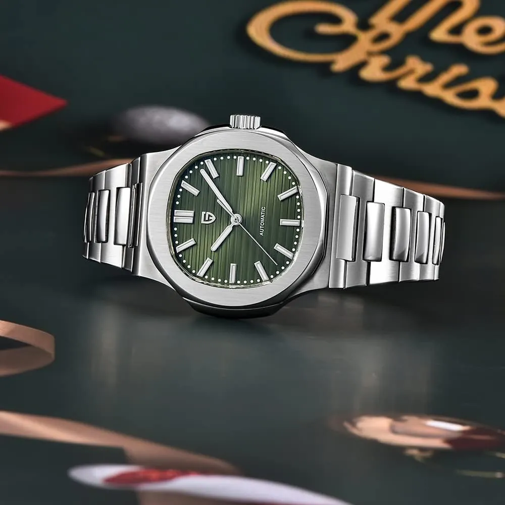 Waterproof 100M Watches for intervening alchemist switch gradual litter Men Men Mechanical Wristwatches LACZ DENTON Pagani Design PD1728 Mens Automatic Watches Full Stainless Steel 
