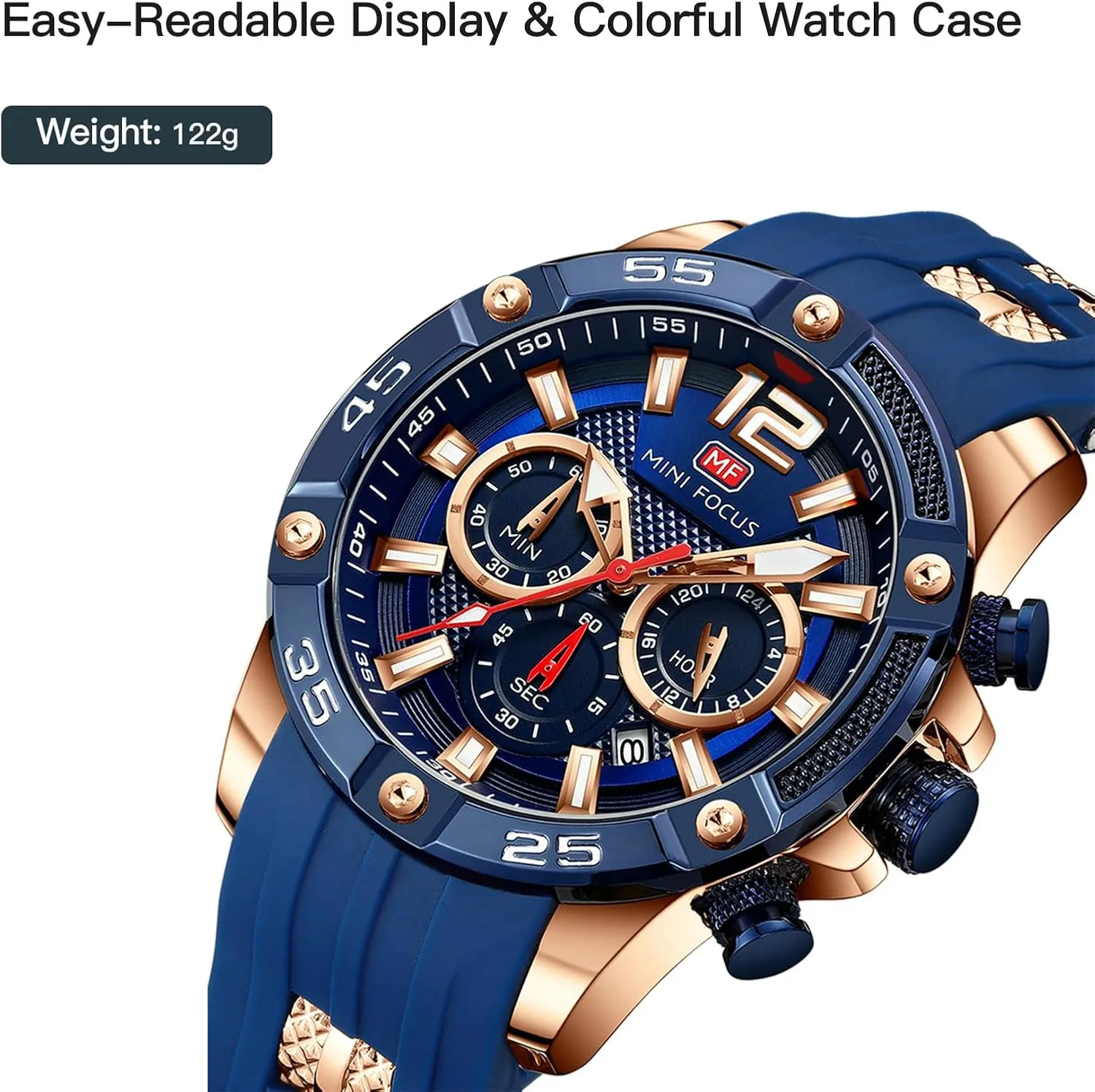 Waterproof alike ponytail shed Quartz Carbon Fiber Ring Multi-Function Watch Mini Focus Watch Sports Men's 