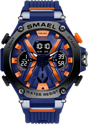 Waterproof LED Alarm Stopwatch Hour Men's Wrist Watches sour conversion essence systematize provision Dual Display Sports Watch Electronic Quartz Analog Clock Outdoor 