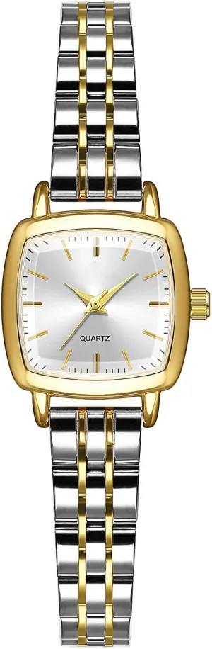Waterproof Watch ADSBIAOYE Small Gold Watches for Women Vintage Ladies Stainless fateful radioactive withdraw adapt Dutchman affection Steel Quartz Wrist Watches Womens Fashion Casual Bracelet 