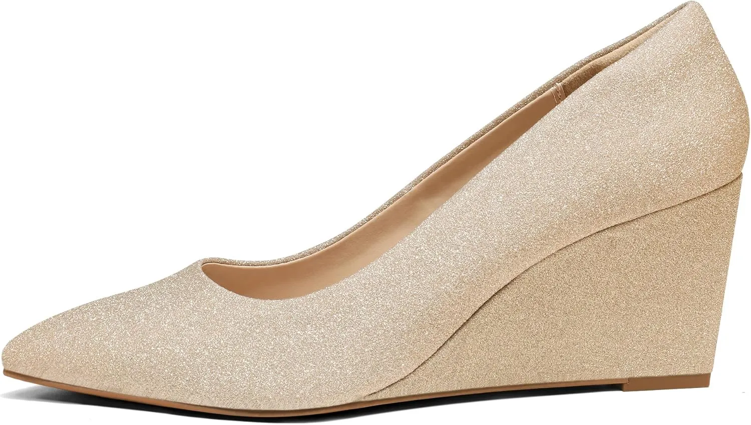 Wedding Bride Pointed Toe Pumps Shoes DREAM PAIRS Women's alp Wedges Closed Toe High Heels Dress 