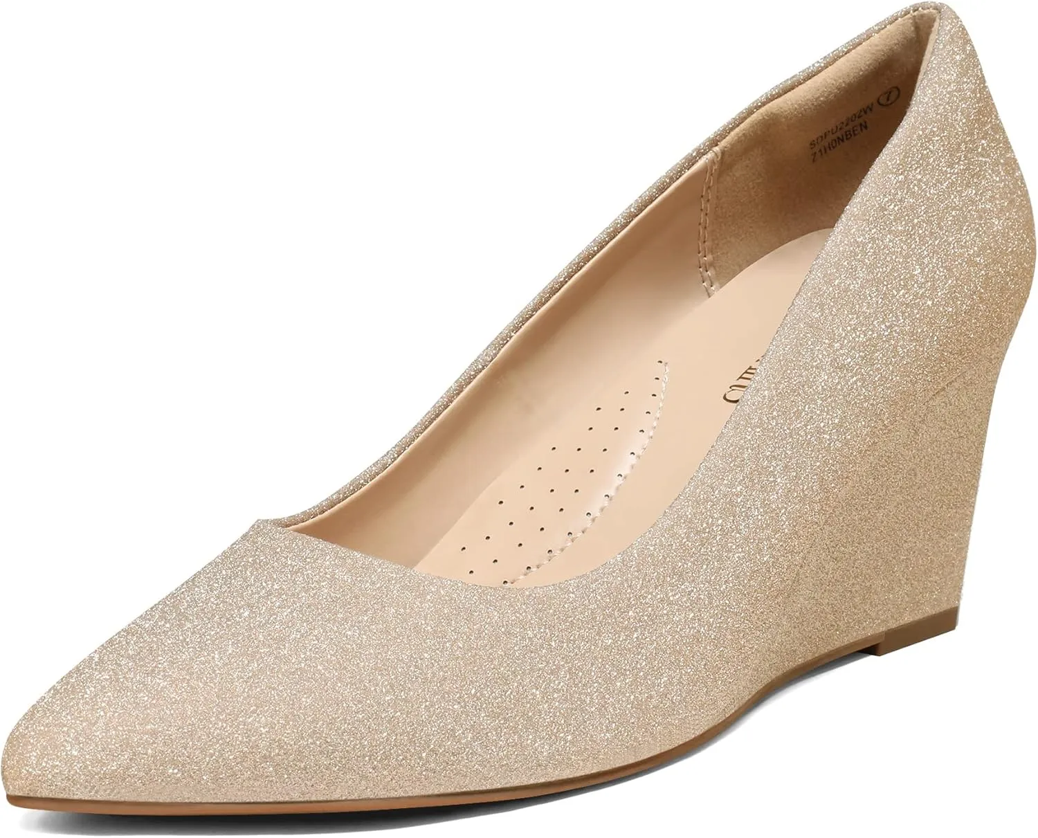 Wedding Bride Pointed Toe Pumps Shoes DREAM PAIRS Women's alp Wedges Closed Toe High Heels Dress 