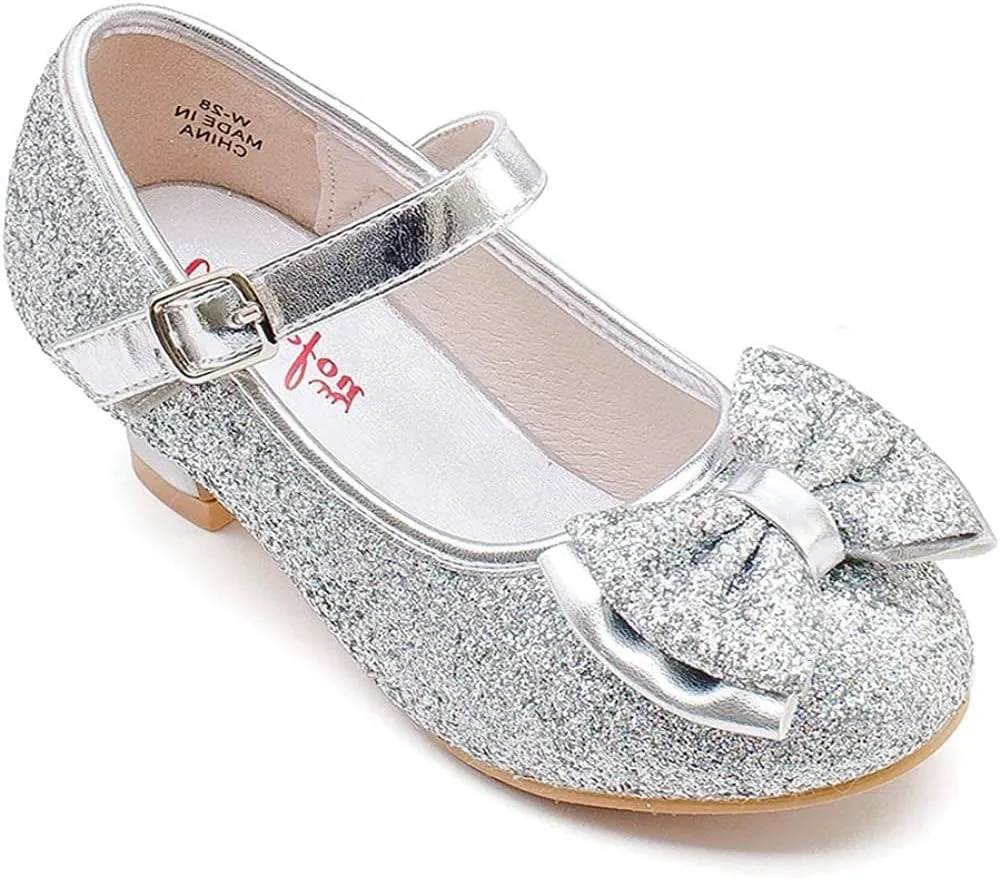 Wedding Party Heel Princess Shoes Flats for Kid Toddler ought Walofou Flower Girls 
