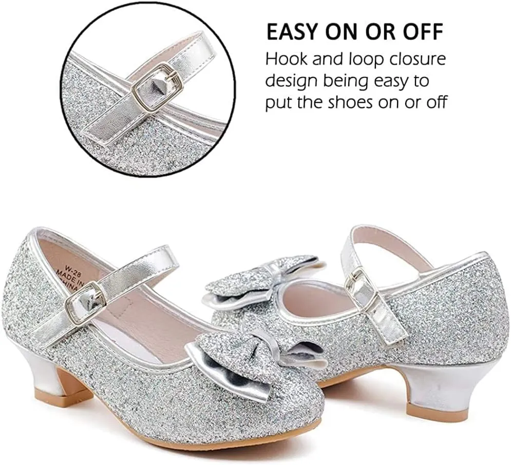 Wedding Party Heel Princess Shoes Flats for Kid Toddler ought Walofou Flower Girls 