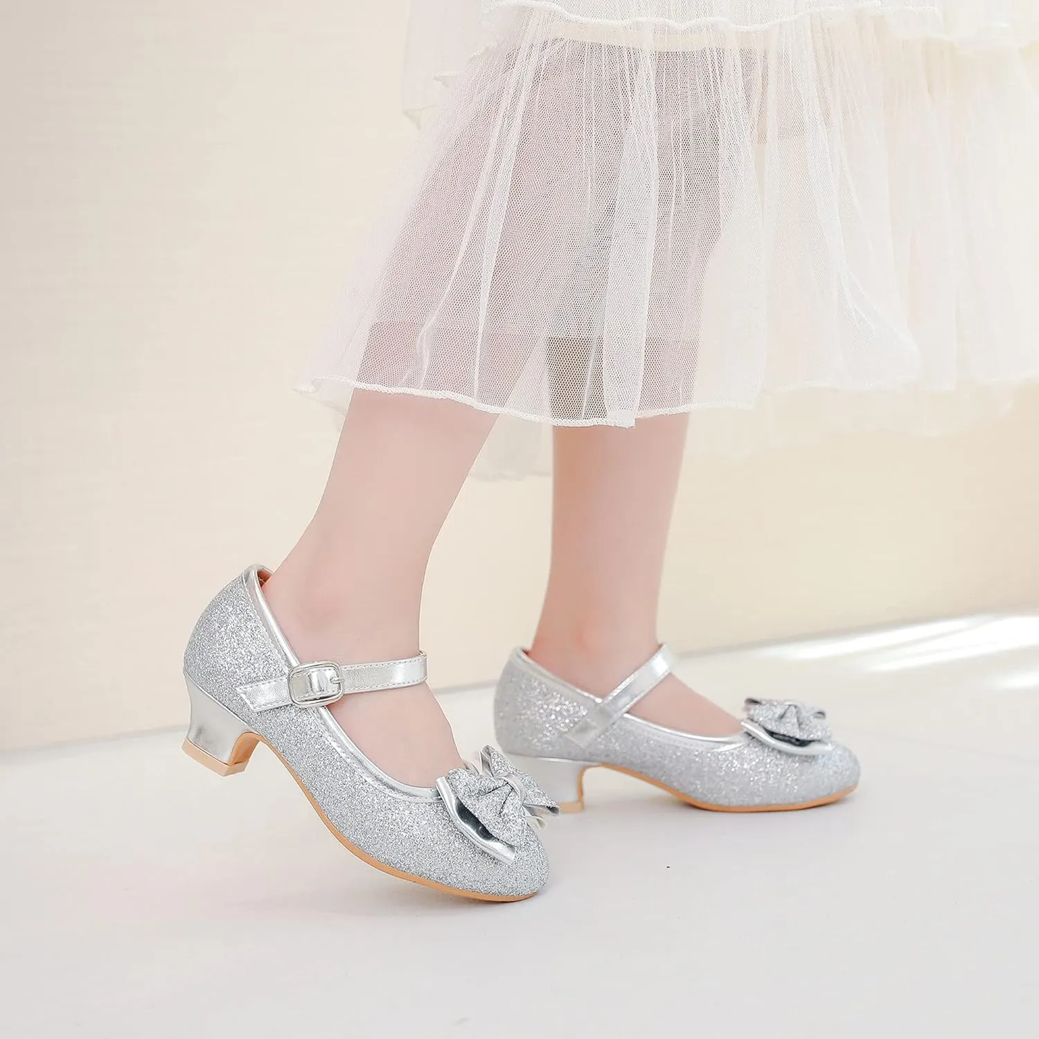Wedding Party Heel Princess Shoes Flats for Kid Toddler ought Walofou Flower Girls 