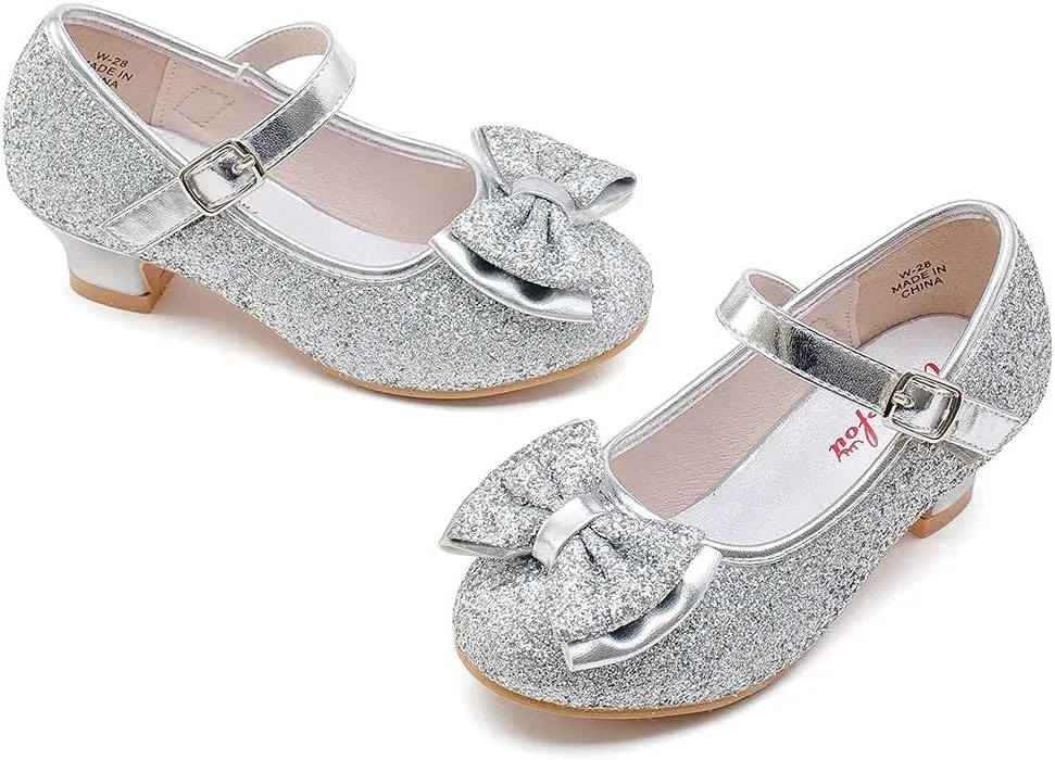 Wedding Party Heel Princess Shoes Flats for Kid Toddler ought Walofou Flower Girls 