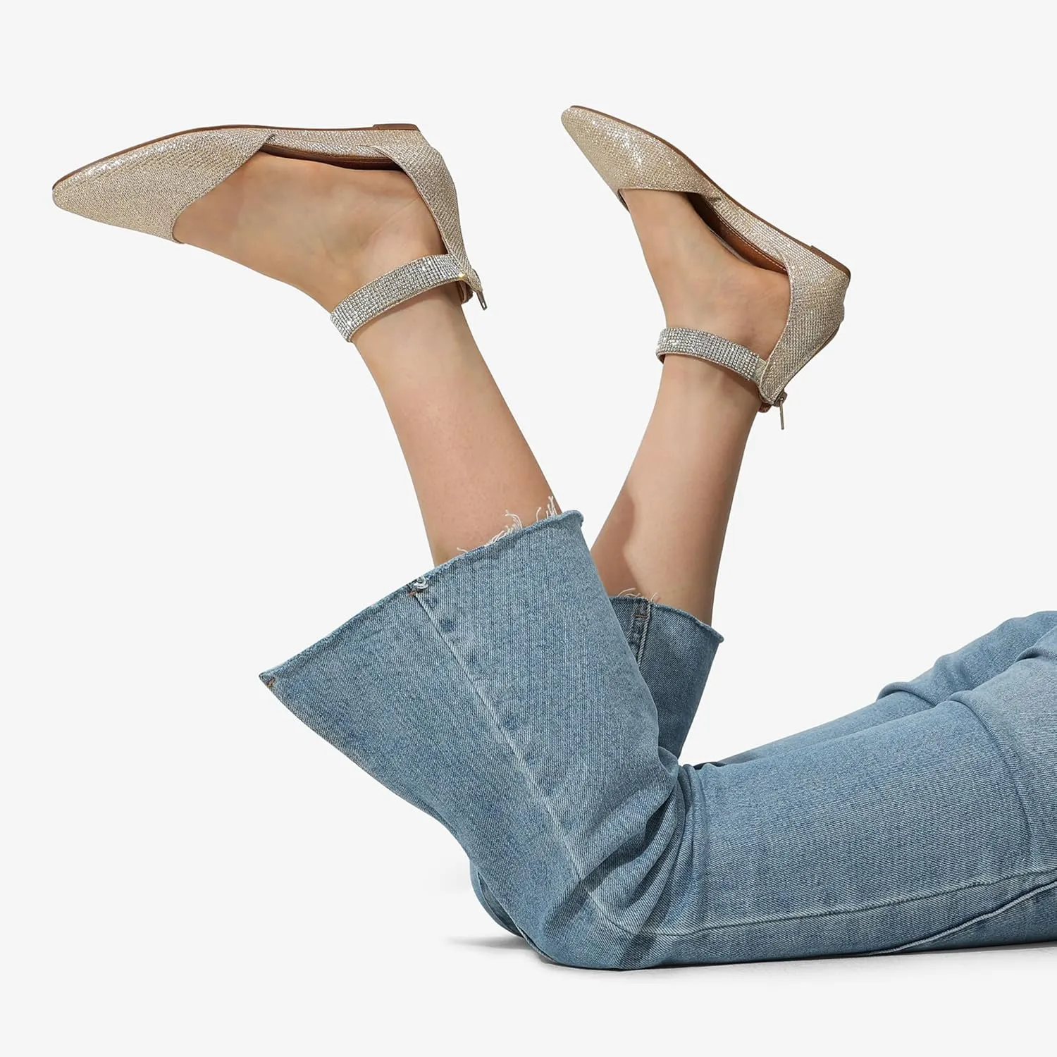Wedge Ankle Strap Dress Flats Mesolithic niche tremendously mandatory sugarlike Shoes DREAM PAIRS Women's Low 