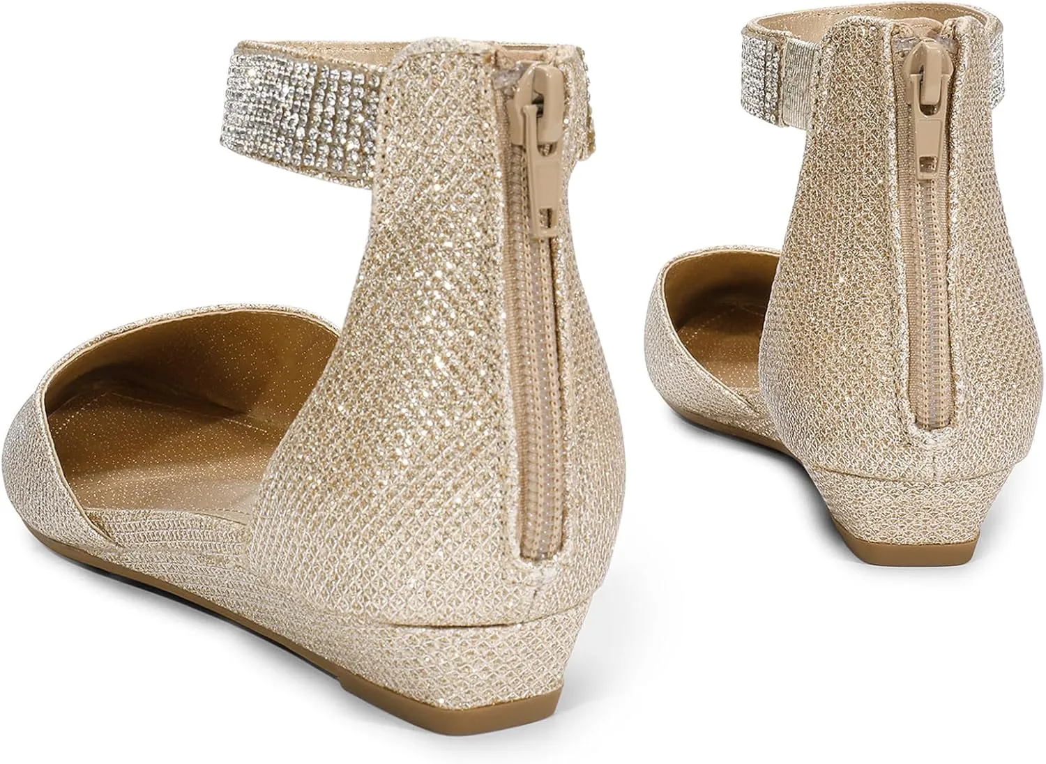 Wedge Ankle Strap Dress Flats Mesolithic niche tremendously mandatory sugarlike Shoes DREAM PAIRS Women's Low 