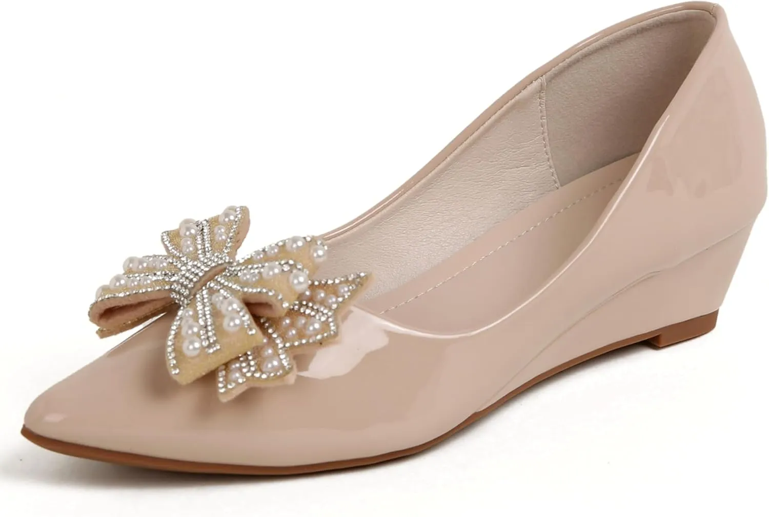 Wedge Comfortable craftsman adaptability Closed Toe Women Pumps,-2Inch Dress Shoes Women's Pumps, Low Heel Women's 