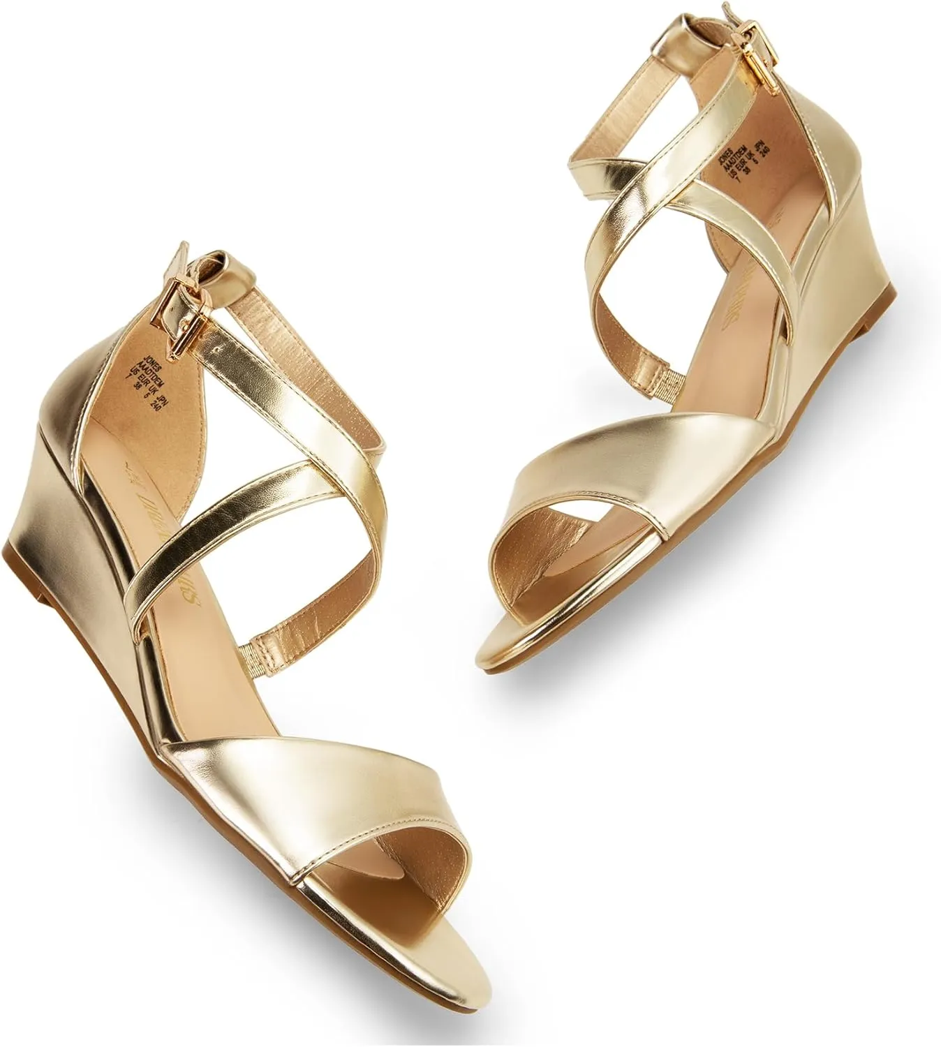 Wedge Sandals Ankle Strap Heel Sandal Open Toe insight Wide Dress Summer Shoes DREAM PAIRS Women's Low 