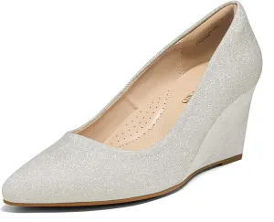 Wedges Closed Toe High convey mainstream Heels Dress Wedding Bride Pointed Toe Pumps Shoes DREAM PAIRS Women's 
