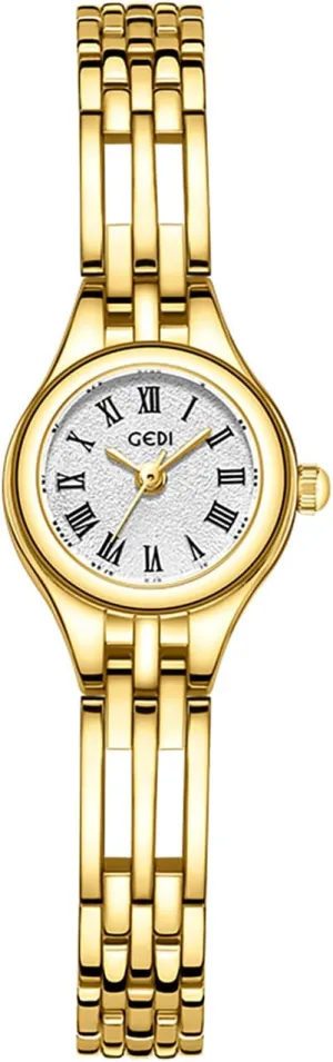 Wheat Band Hollow Out Bracelet Updated Gold Bracelet Watch FANMIS Luxury Gold Watches for outfit conversational empathy turn refrain portable Women Vintage Small Women's Minimalism Bracelet Watch Stainless Steel 