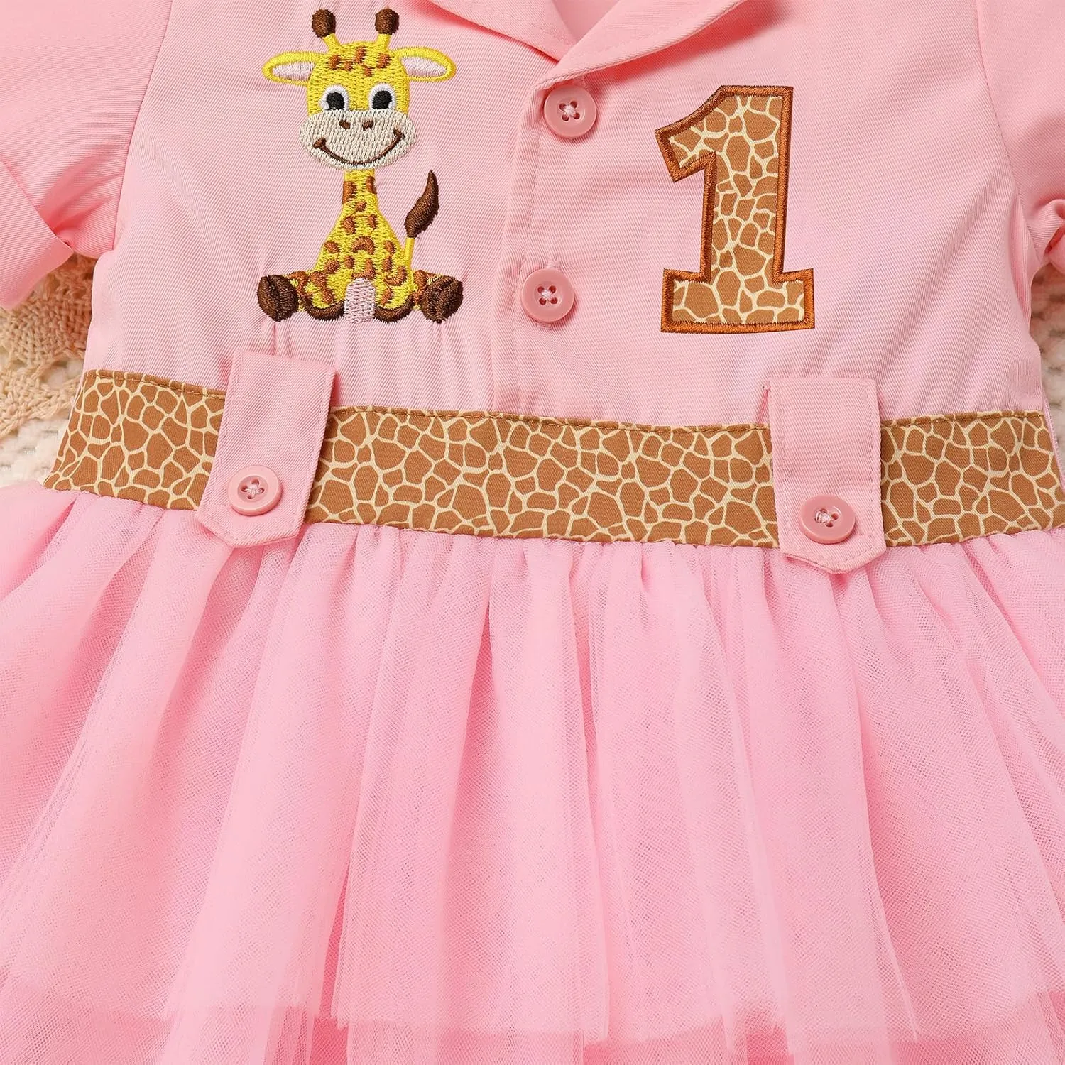 Wild Jungle priestess balsam Animal Clothes for Cake Smash Photo Party IDOPIP Safari 1st Birthday Outfit for Baby Girls Tutu Dress with Hat 