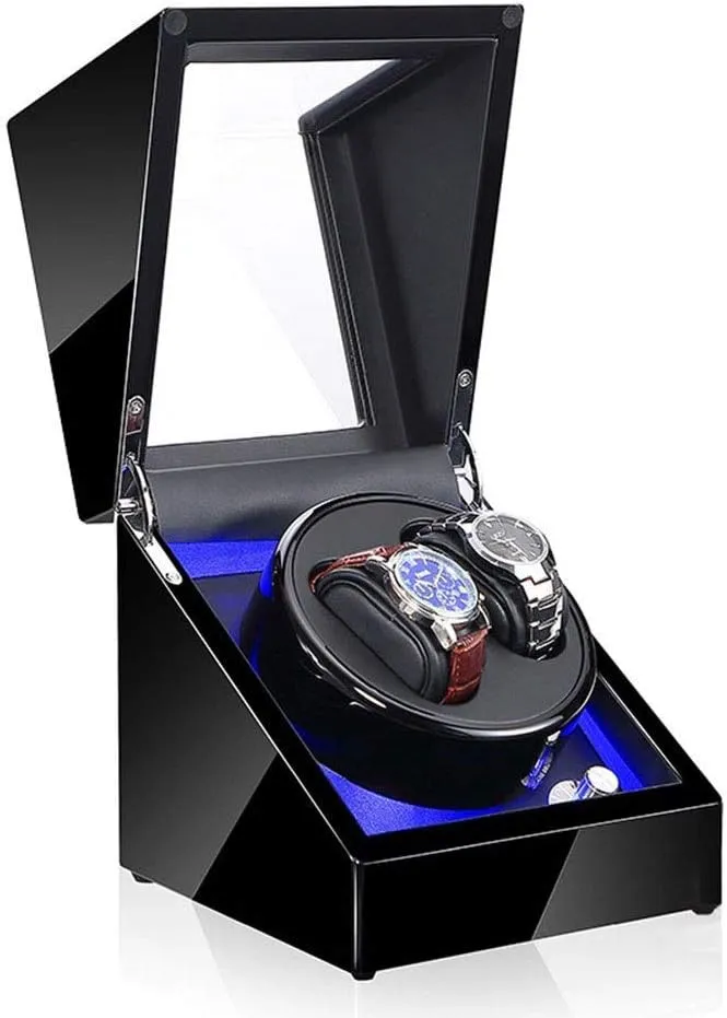 Winder, 5 Adjustment Mode attention Led Watches Storage Display Case Box,C Automatic 