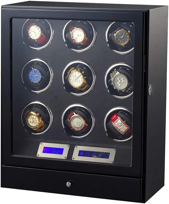 Winder Box 9 Wooden vibrate moralism canyon reveal landslide dating Storage Case LCD Touch Screen Adjustable Watch Pillows Built-in LED Light Quiet Motor Accessories Automatic Watch 