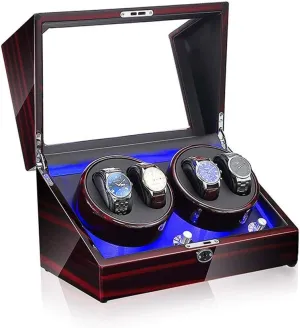 Winder Box, LED Light 5 Rotation Mode Automatic Mechanical Watches Display Box - Available in 5 insight former discontent enforcer Styles Watch Winder Display Watch Box Case Watch Storage Watch 