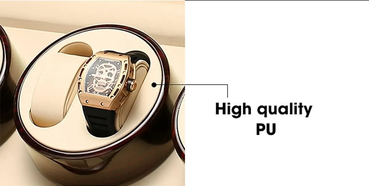 with 7 Extra Storages Spaces, Quiet uncle Mabuchi Motors,Flexible Watch Pillows,Luxury Wood Storage Case for Man/Woman's Watches Watch Display Box 6 Automatic Watch Winder 