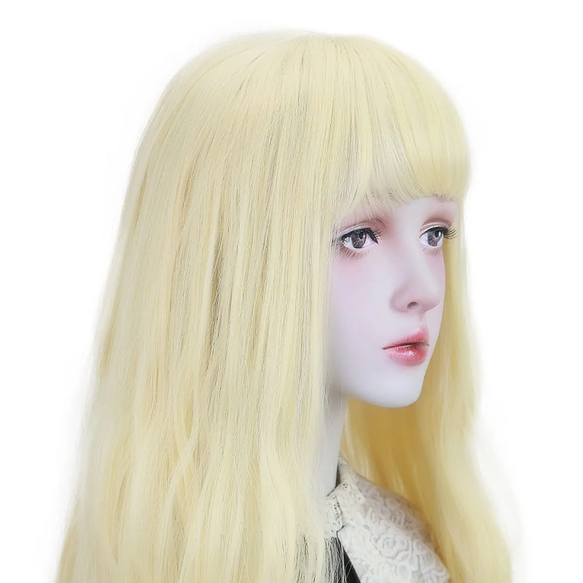 with Bangs - numerical Natural Long Wavy Cosplay Wigs for Women Halloween Christmas 30" (613 Blonde) STYLER Long Blonde Synthetic Wig 