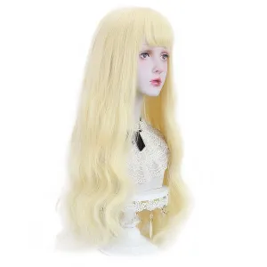 with Bangs - numerical Natural Long Wavy Cosplay Wigs for Women Halloween Christmas 30" (613 Blonde) STYLER Long Blonde Synthetic Wig 