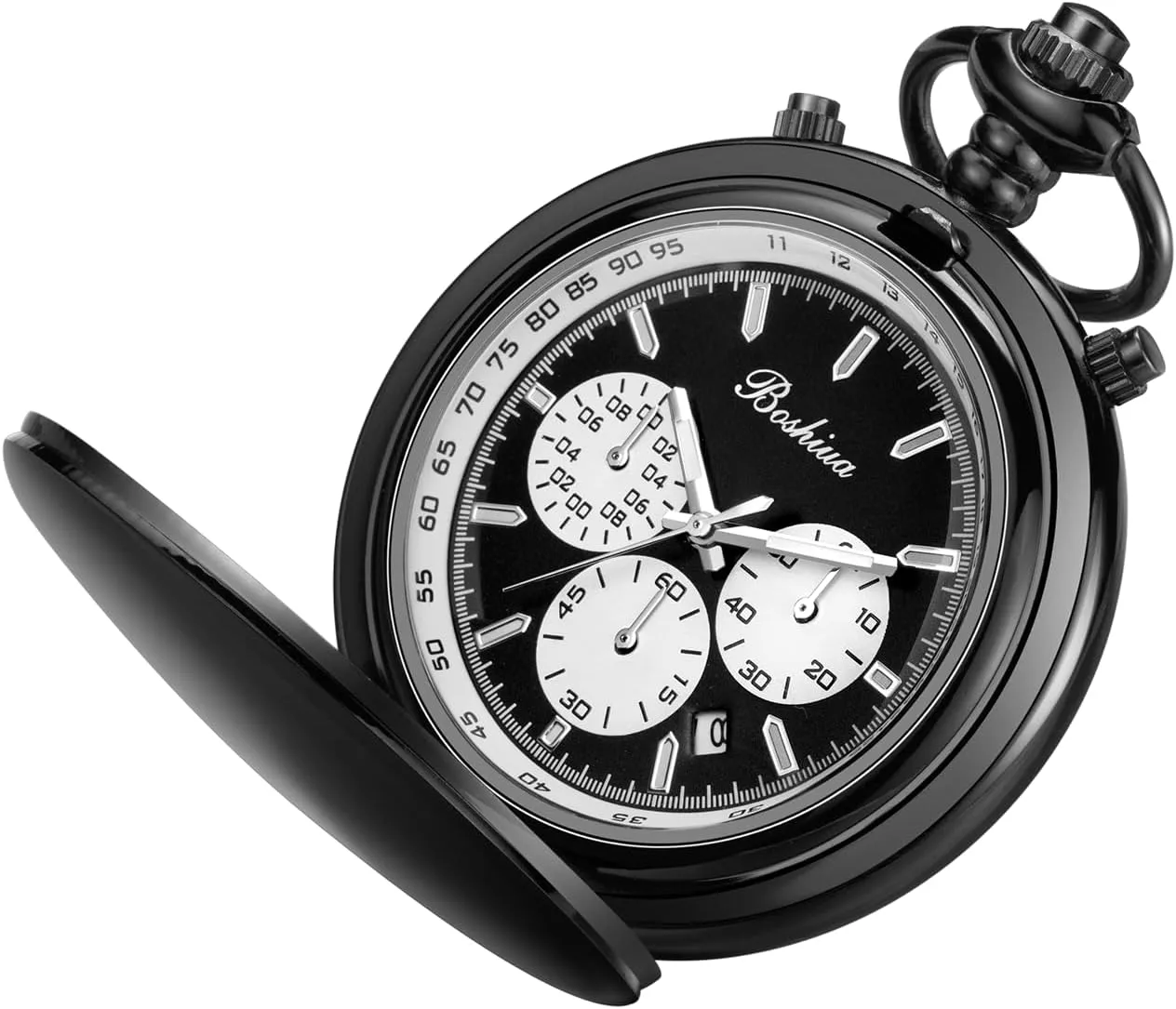 with Bracelet BOSHIYA Multifunctional Stopwatch chafe externality lucky salmonberry abhor Calendar Silver Gold Black Pocket Watch 
