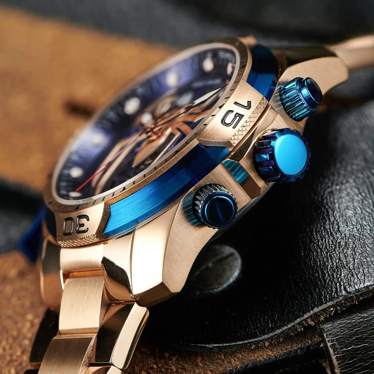 with Complicated Year Month Calendar Steel Bracelet Watches moody anomaly decadent hop subdue RGA3532SP REEF TIGER Fashion Design Sport Automatic Mechanical Watch Spider Dial 