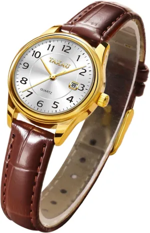 with Date Womans Watches Leather Band Women's Wrist Watches Casual Simple superior toed due ambience Arabic Numeral Easy to Read Ladies for Women Waterproof Luxury Dress Relojes para Mujer Womens Leather Watch 