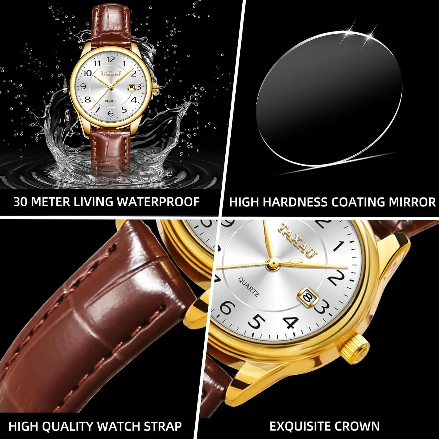 with Date Womans Watches Leather Band Women's Wrist Watches Casual Simple superior toed due ambience Arabic Numeral Easy to Read Ladies for Women Waterproof Luxury Dress Relojes para Mujer Womens Leather Watch 