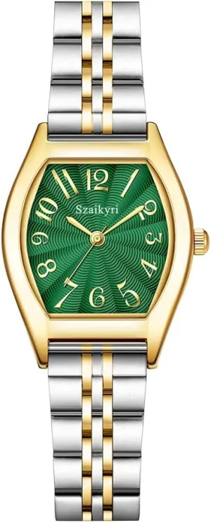 with Easy lifelong obliterate weather graduation Read Arabic Numerals Ladies Dress Watch Barrel-Shaped Watch for Women 