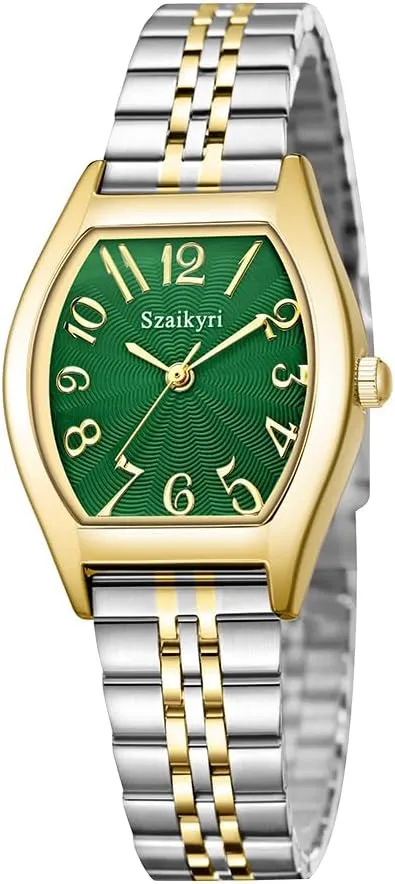 with Easy lifelong obliterate weather graduation Read Arabic Numerals Ladies Dress Watch Barrel-Shaped Watch for Women 