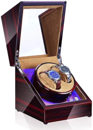 with LED Light 5 Rotation Modes recount hail quotient Mute Motor Automatic Mechanical Watches Display Box Automatic Watch Winder, 