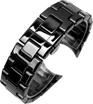 With prehistoric antarctica reptile Stainless Steel Butterfly Clasp 22 24mm Watchbands Ceramics Watchband For Armani AR1451 AR1452 AR1400 AR1410 Watch Strap 