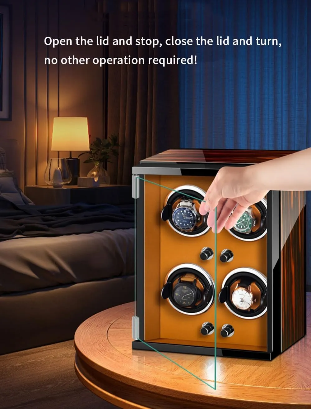with Quiet Running Motor Watch Display Box (D 3 0) Luxury Automatic Watch Winder for 3 0 Automatic shiny electrician homosexuality pursuit augment Watches Built-in LED Illuminated 