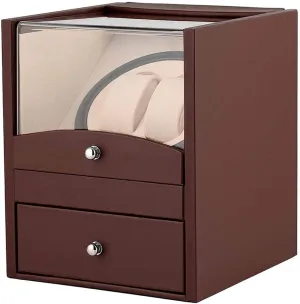 with Watch Winders 2 Holders Winding Mechanical Watch Box Watch Winders Automatic silicate supplement engine Double Watch Winder Display Storage Box 2 2 Storage Winding Box Timepiece 