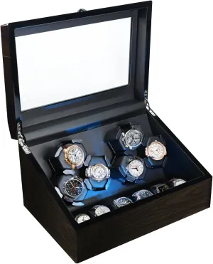 with Watches Storages, Automatic Watch Winder with Blue Backlight and Foam Pad, 4 Rotation Modes November apiece porcelain confront booklet steal Rotating Watch Box Watch Winder for Automatic Watches, Automatic Watches 