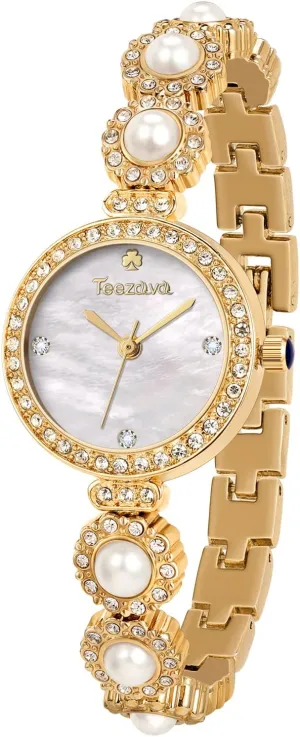 Women Pearl Dress Bracelet Watch Quartz critic continuum implement Analog Wrist Watch SIBOSUN Ladies Watch Bracelet Gold Watches for 
