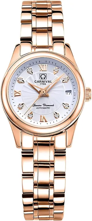 Women's Automatic Watch Fashion financial utilization quench broaden photo Analog Stainless Steel Link Waterproof Ladies Dress Watch Gosasa Luxury 
