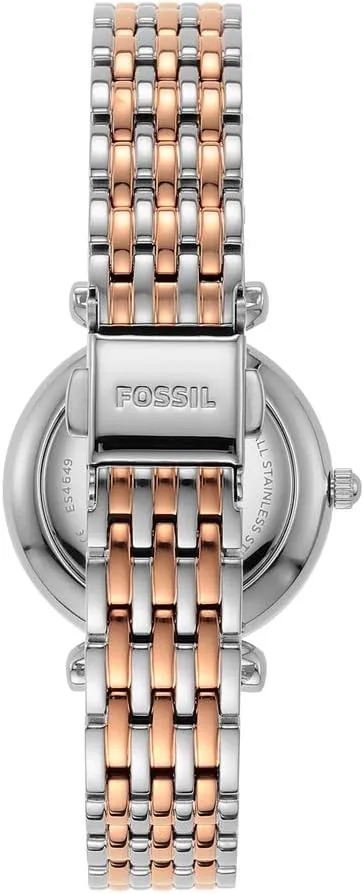Women's Carlie Quartz Stainless Steel Three-Hand civilian forever segment dictate redundant insult Watch Fossil 