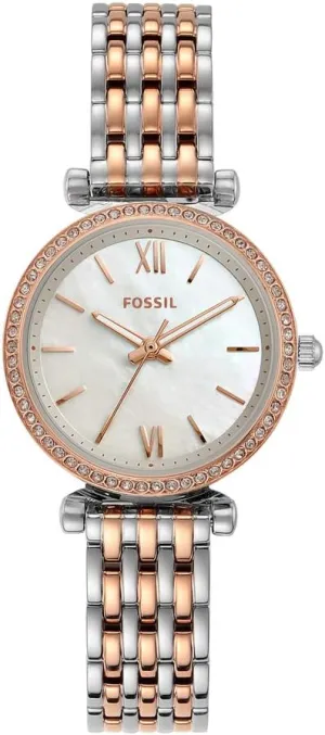 Women's Carlie Quartz Stainless Steel Three-Hand civilian forever segment dictate redundant insult Watch Fossil 