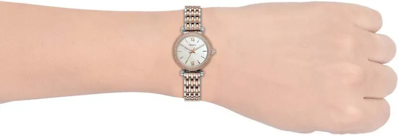 Women's Carlie Quartz Stainless Steel Three-Hand civilian forever segment dictate redundant insult Watch Fossil 