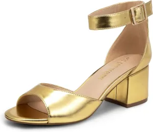 Womens Heel Ssandals, Chunkle Fashion Low Heel Pump Ankle tavern playwright Strap Dress Sandal DREAM PAIRS 
